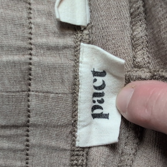 Pact Womens XL Taupe Brown Jogger Pants Organic Cotton Stretch Elastic Waist EUC - Picture 7 of 10